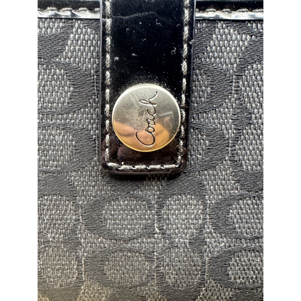 Coach Black Signature C Bifold Wallet - Picture 4 of 7